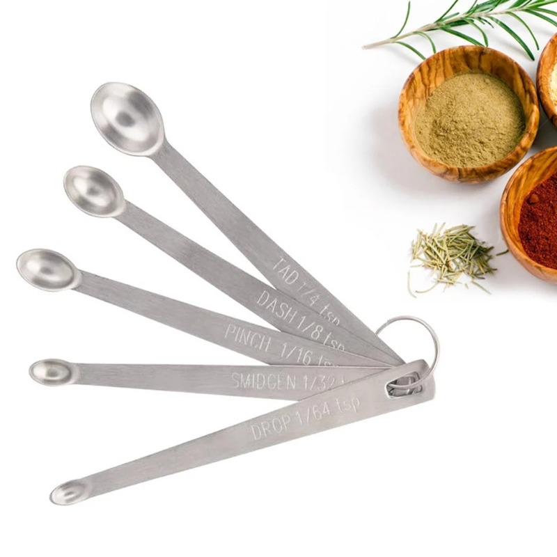 Coffee Tea And Sugar Set - 5pcs/Set Small Measuring Spoon Stainless Steel