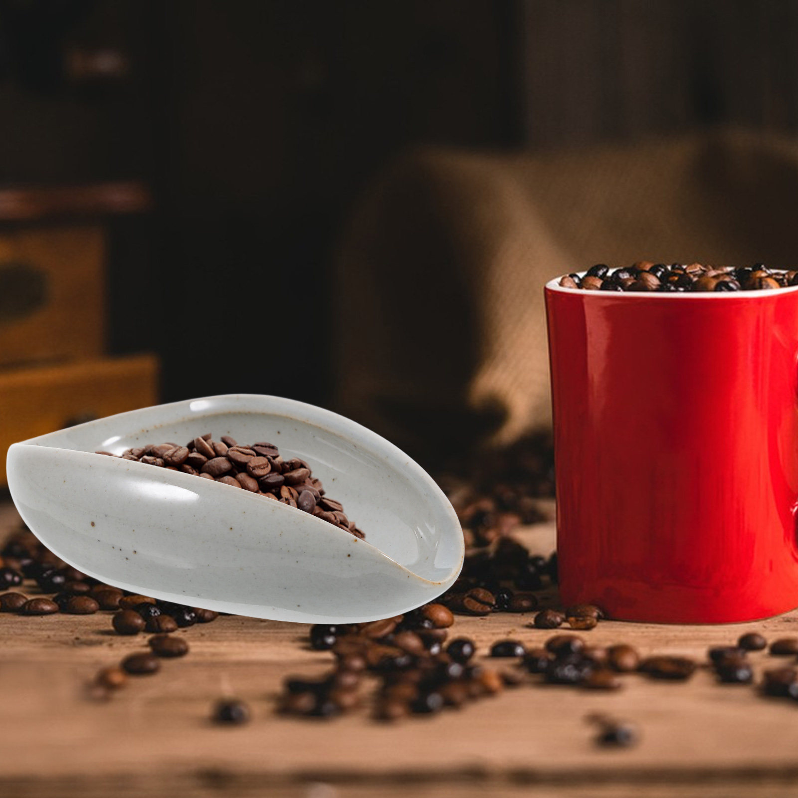 Ceramic Coffee Bean Dosing Tra - đánh giá và giá Coffee Bean And Tea Leaf