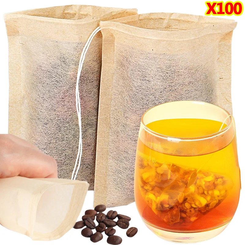 100Pcs Teabags with Drawstring - đánh giá và giá Coffee Bean And Tea Leaf