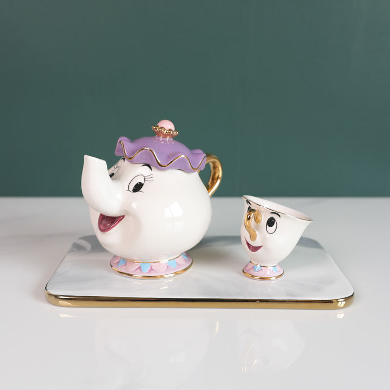 Hot Teapot Cartoon Beauty And  - đánh giá và giá Coffee Tea And Sugar Set