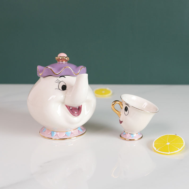 Hot Teapot Cartoon Beauty And  - đánh giá và giá Coffee Tea And Sugar Set