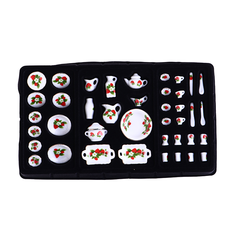 1 Bộ 1:12 Thu Nhỏ Nhà Búp Bê H - đánh giá và giá Coffee Tea And Sugar Set