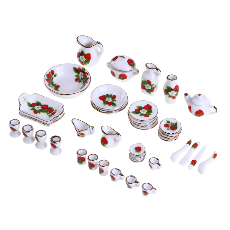 1 Bộ 1:12 Thu Nhỏ Nhà Búp Bê H - đánh giá và giá Coffee Tea And Sugar Set