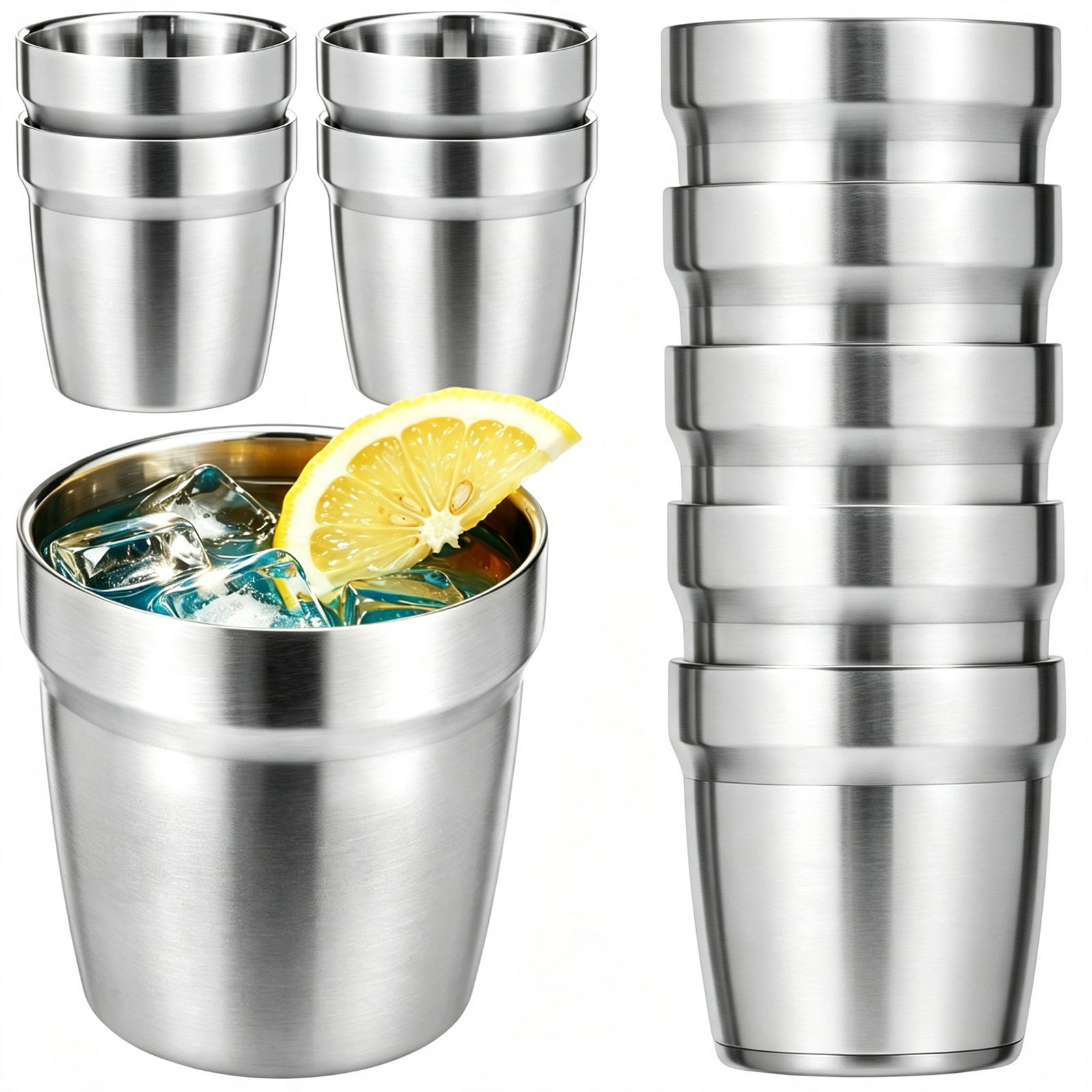 5/10Pcs Stainless Steel Stacka - đánh giá và giá Double Wall Mug