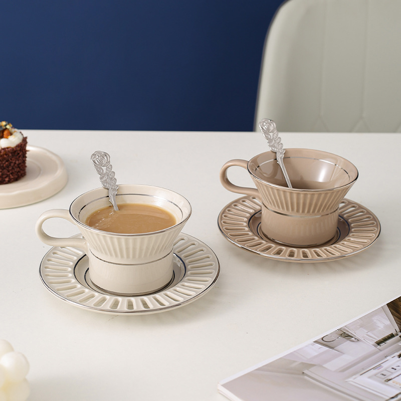 Luxury Ceramic Coffee Cup Dish - đánh giá và giá Coffee Tea And Sugar Set