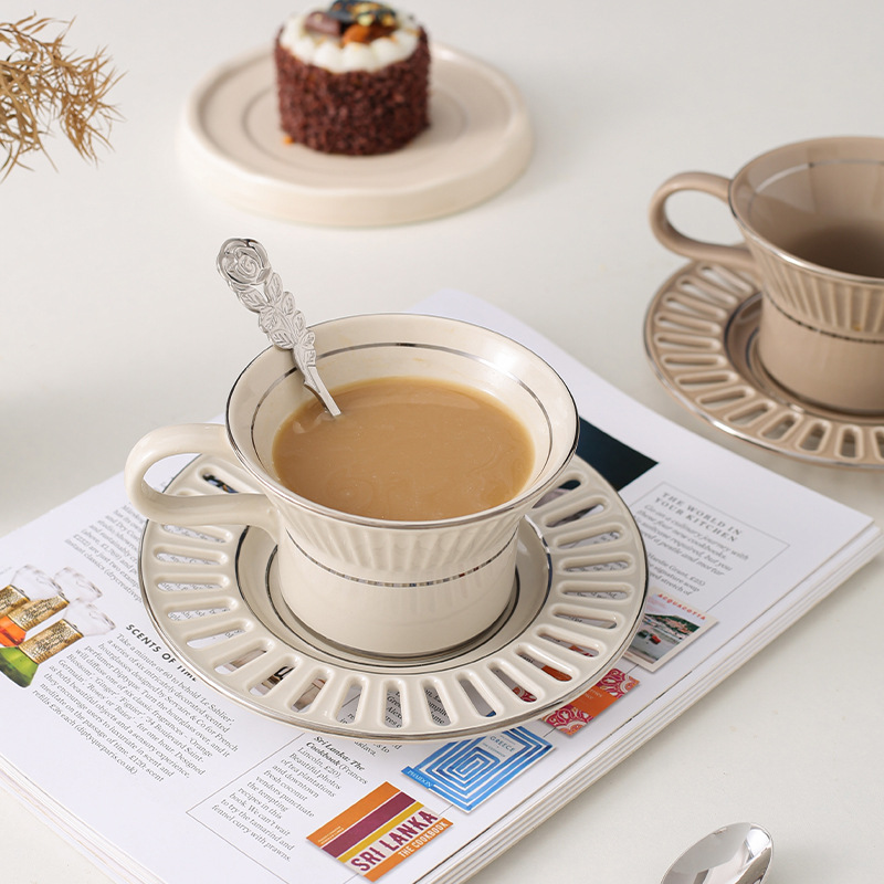 Luxury Ceramic Coffee Cup Dish - đánh giá và giá Coffee Tea And Sugar Set