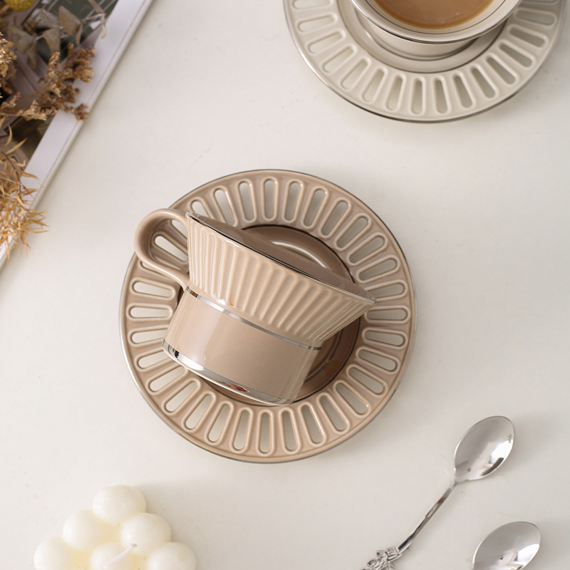 Luxury Ceramic Coffee Cup Dish - đánh giá và giá Coffee Tea And Sugar Set